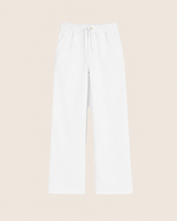 Noirève White Linen Trousers