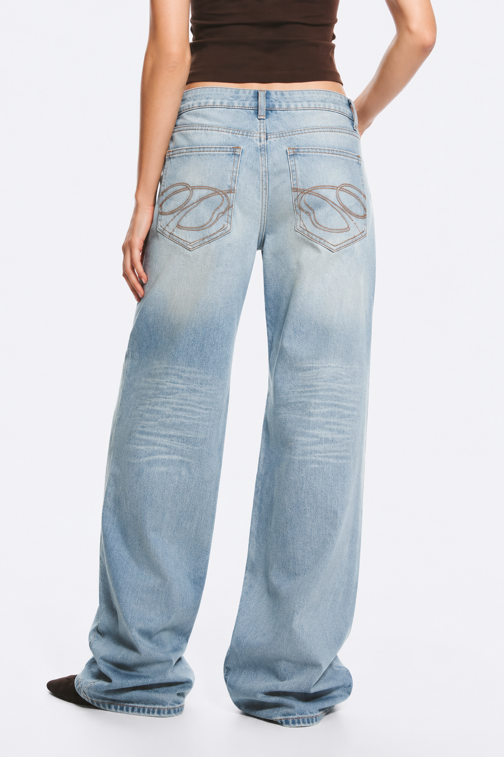 Straight Baggy Denim Trousers – Blue Jeans