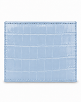 Crocodile Leather Cardholder - Light Blue