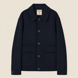 Noireve - Navy Blue Wool Overshirt V2