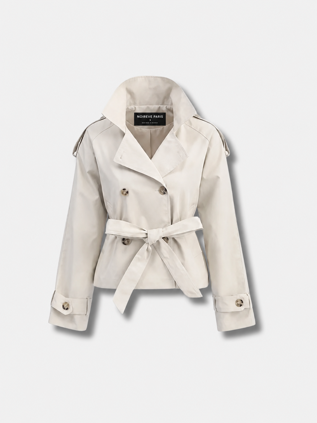 Cropped Double-Breasted Trench