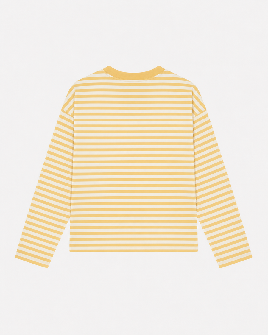 Yellow Boxy Striped Longsleeve