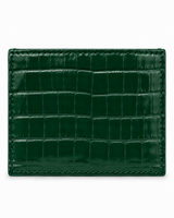 Crocodile Leather Cardholder - Green
