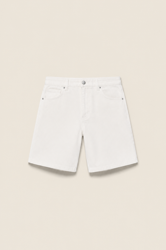 White Denim Shorts