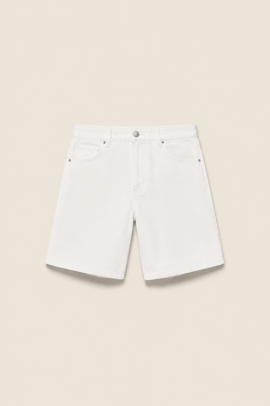 White Denim Shorts
