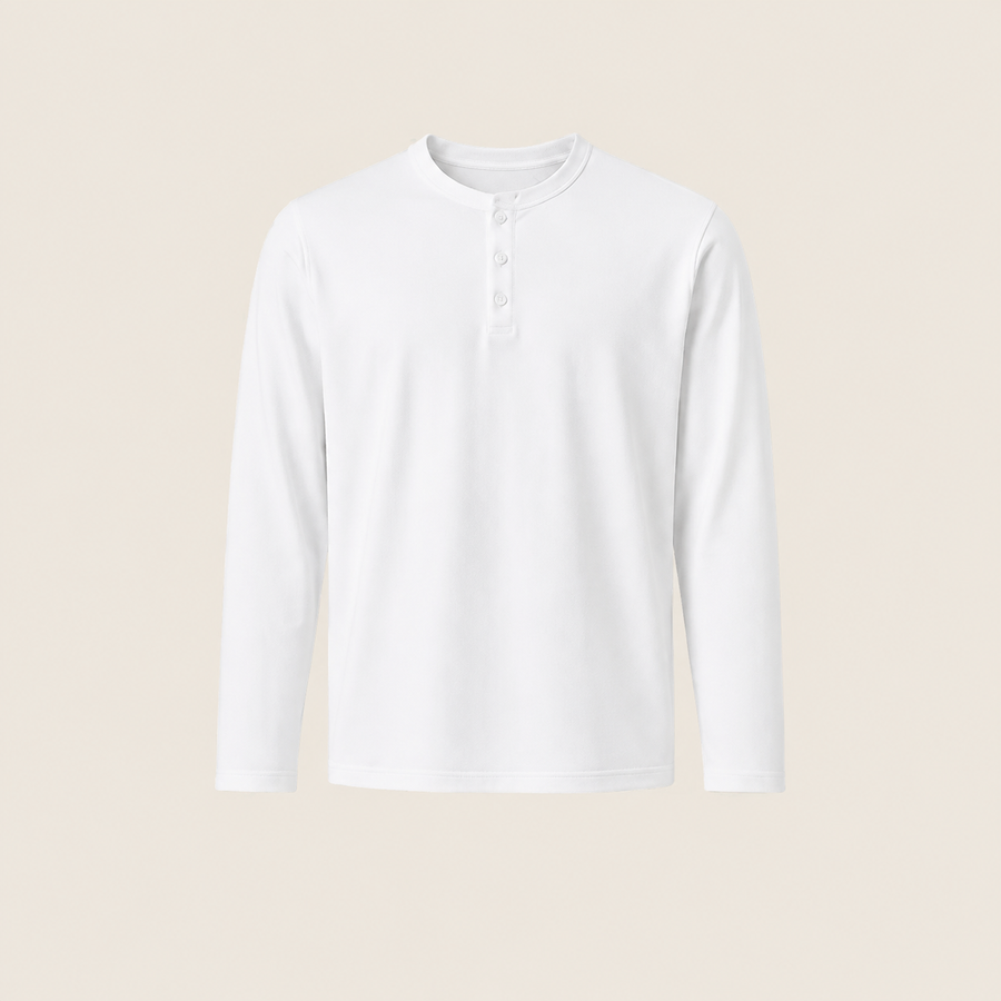 Soft Long Sleeve Henley Tee