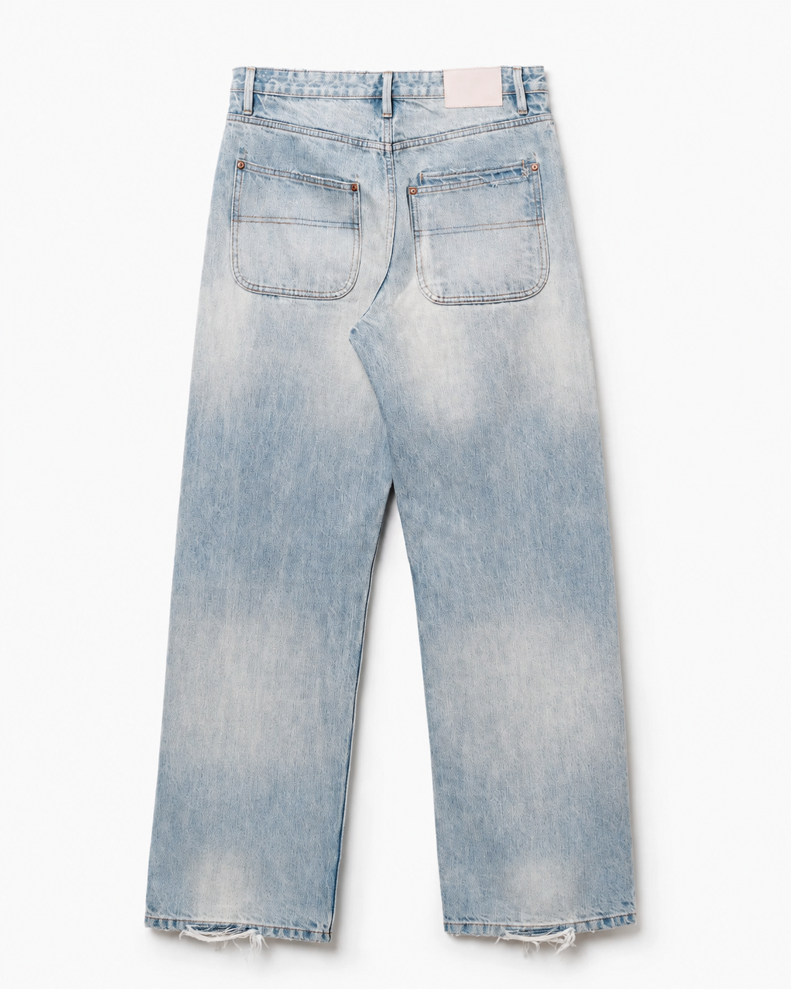 Distressed Light Blue Washed Jeans