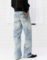 Distressed Light Blue Washed Jeans