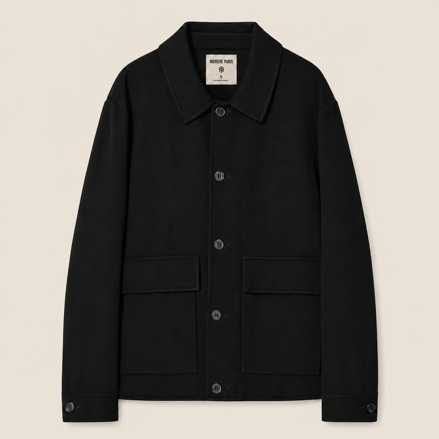 Noireve - Black Wool Overshirt V2