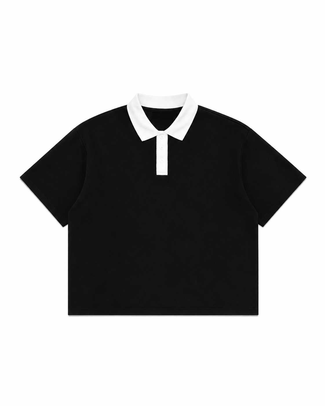 Black & White Boxy Polo Tee