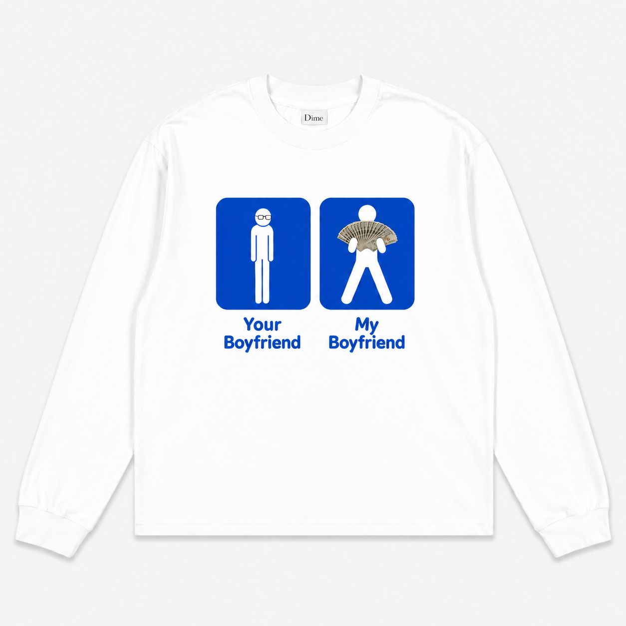 Your Boyfriend / My Boyfriend - White Longsleeve