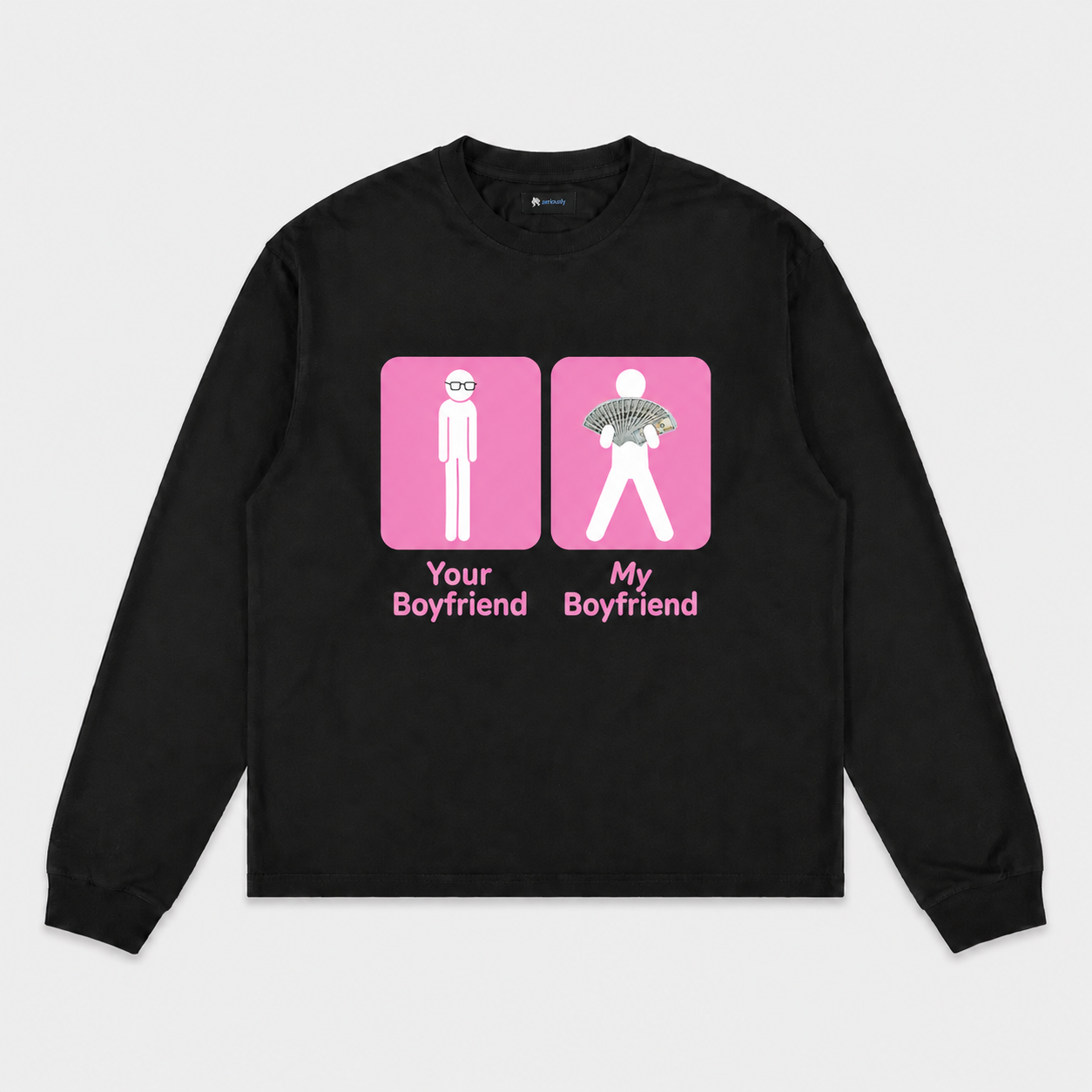 Your Boyfriend / My Boyfriend - Black Longsleeve