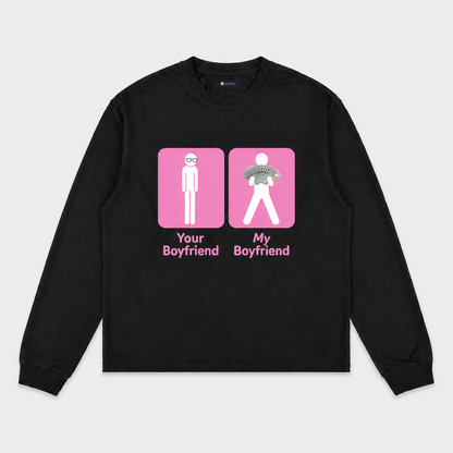 Your Boyfriend / My Boyfriend - Black Longsleeve