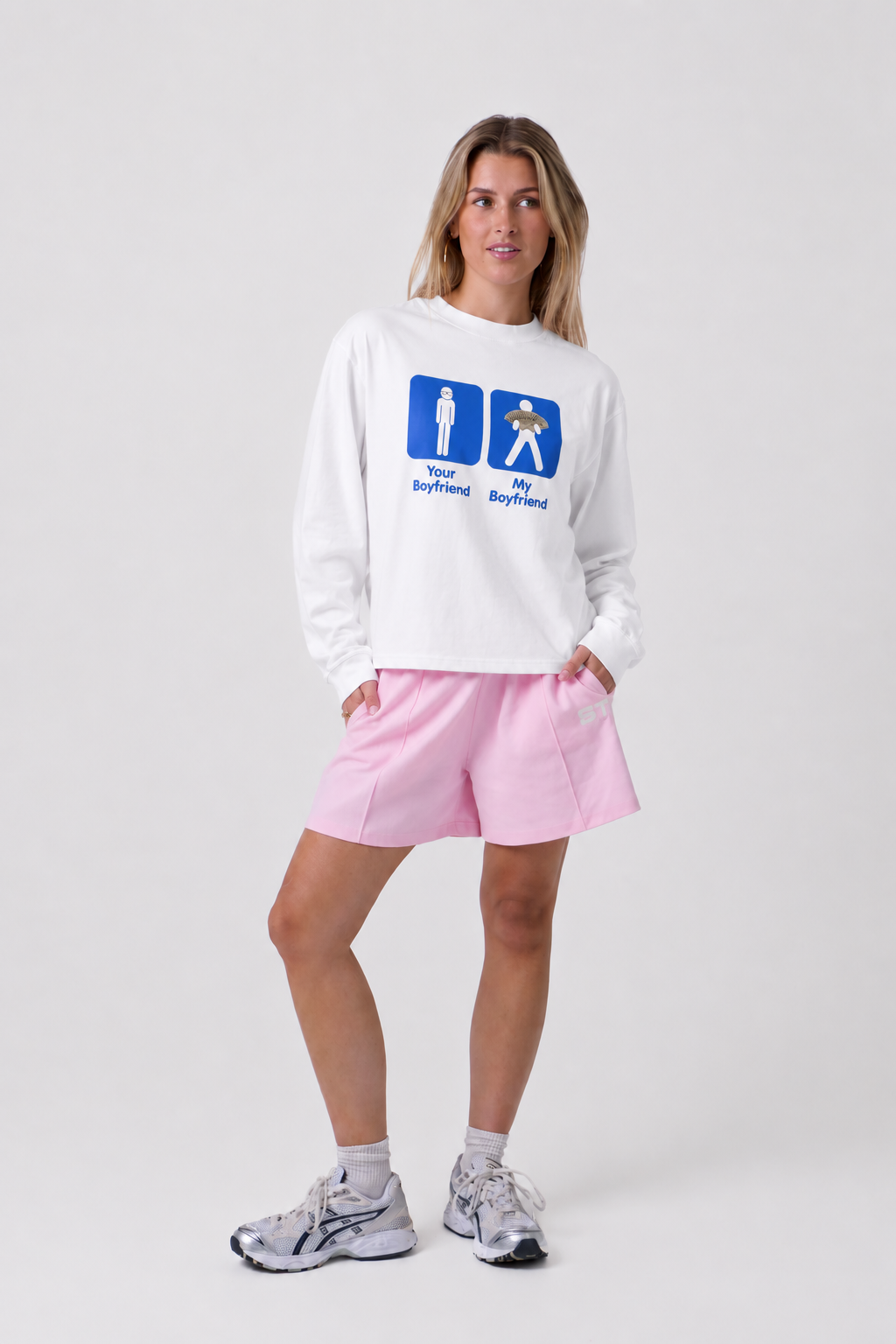 Your Boyfriend / My Boyfriend - White Longsleeve