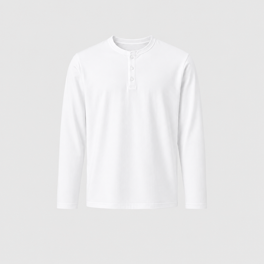 Soft Long Sleeve Henley Tee