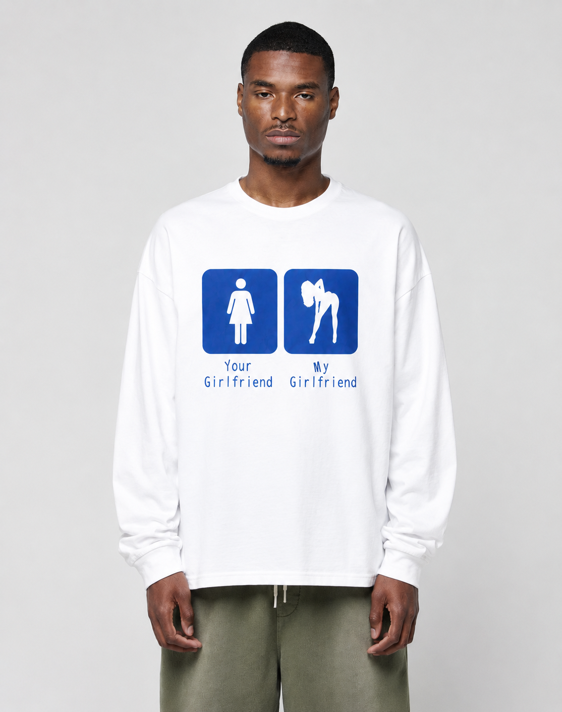Your Girlfriend / My Girlfriend - White Longsleeve