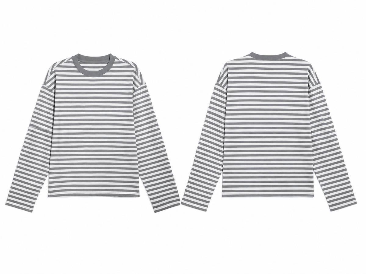 Grey/White Striped Longsleeve