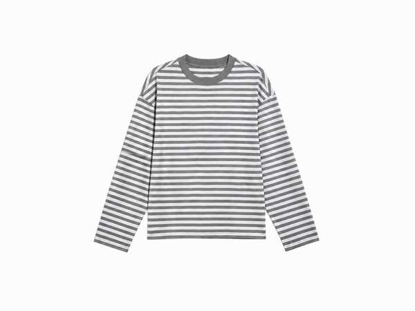 Grey/White Striped Longsleeve