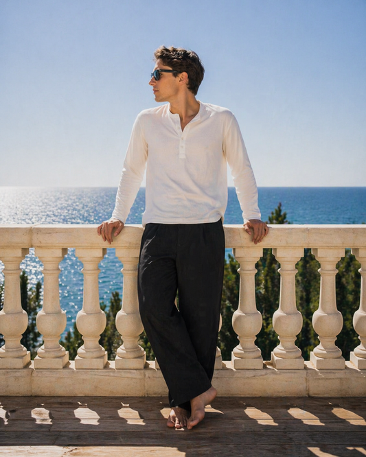 Soft Long Sleeve Henley Tee