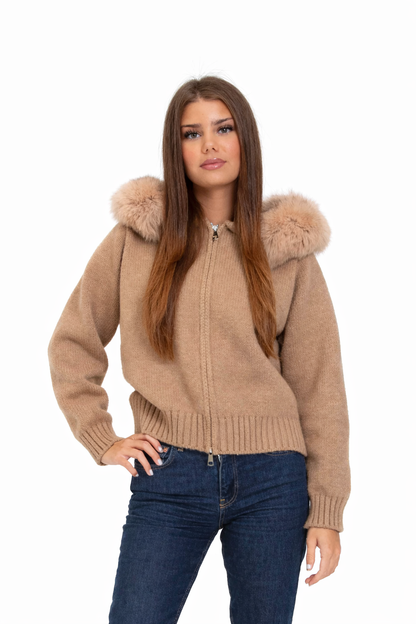 Noireve - Aspen Fur Zip-Up