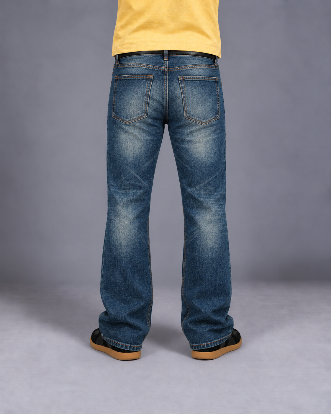 Vintage Washed Straight Fit Bootcut Jeans
