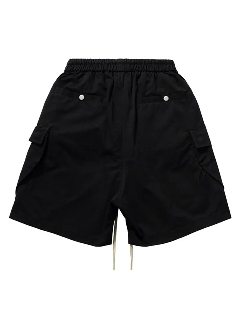 Double Zipper Tech Shorts Black