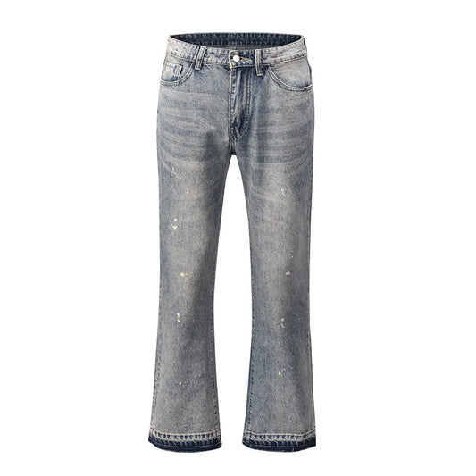 Noireve Flared Washed Blue Denim Jeans