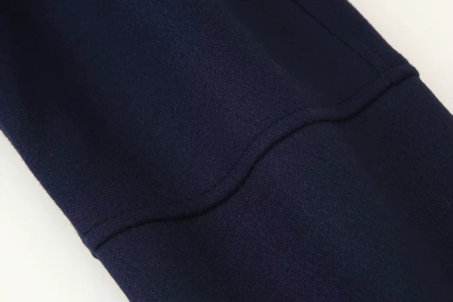 Wool Funnel Neck Coat