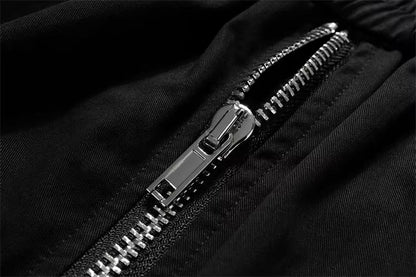 Double Zipper Tech Shorts Black