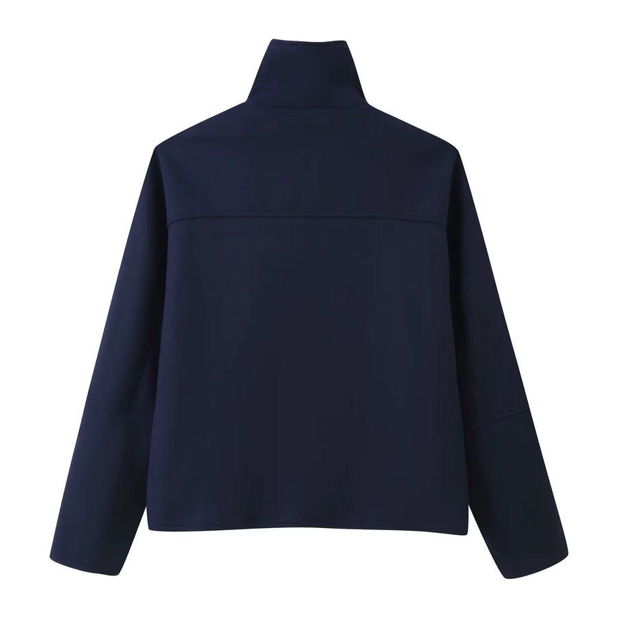 Wool Funnel Neck Coat