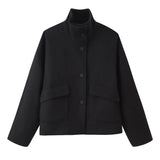 Wool Funnel Neck Coat
