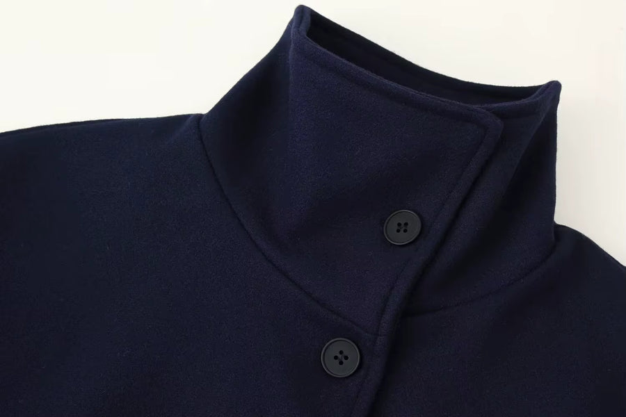 Wool Funnel Neck Coat