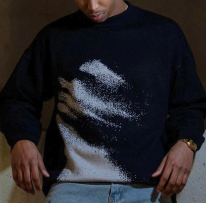 Noireve Glitched Knit Sweater