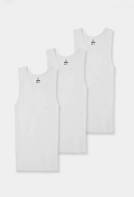 Cotton Fitted Tank 3 Pack