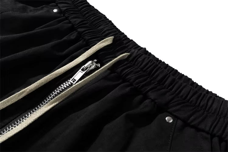 Double Zipper Tech Shorts Black