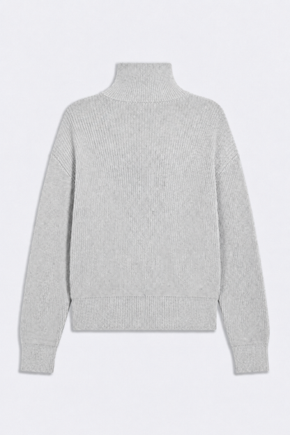 Light Grey Knitted Double Zip