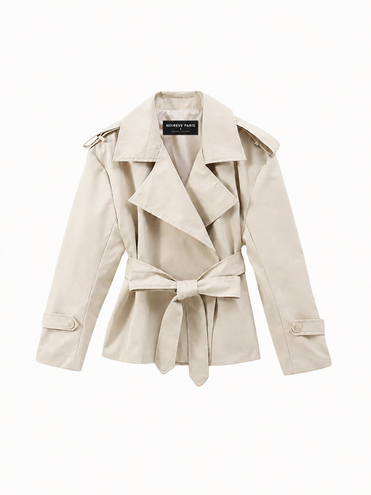 Relaxed Belted Trench Jacket
