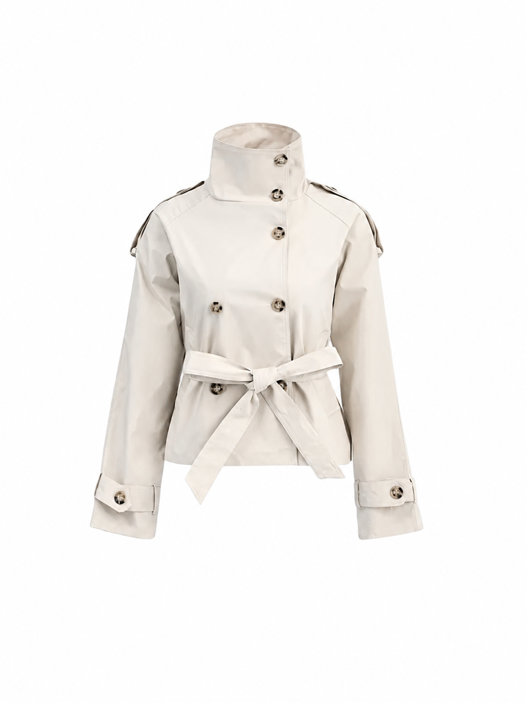 Cropped Double-Breasted Trench