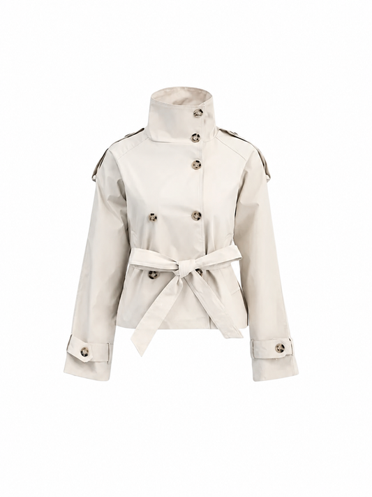 Cropped Double-Breasted Trench