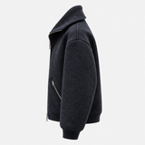 Atelier Wool Zip Jacket — Navy