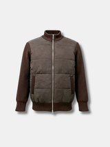 Padded Knit Jacket – Mocha Brown