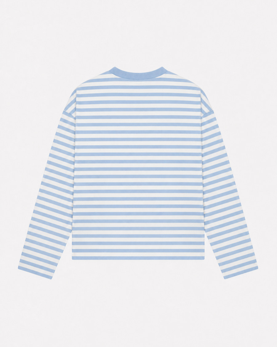 Blue Boxy Striped Longsleeve