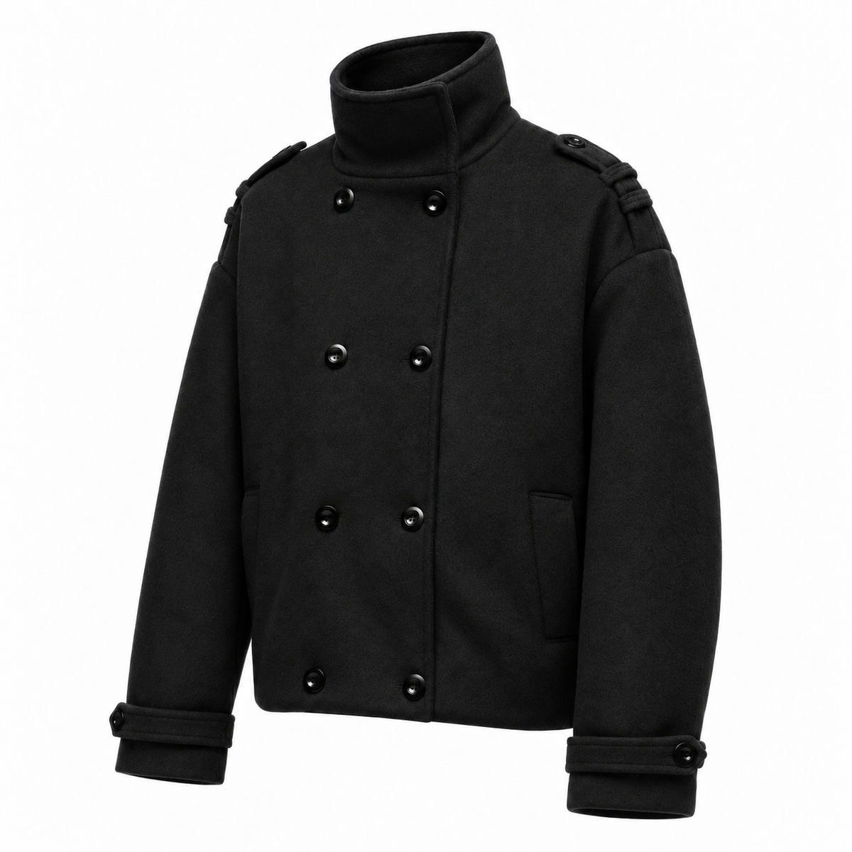 Boxy Double-Breasted Wool Jacket