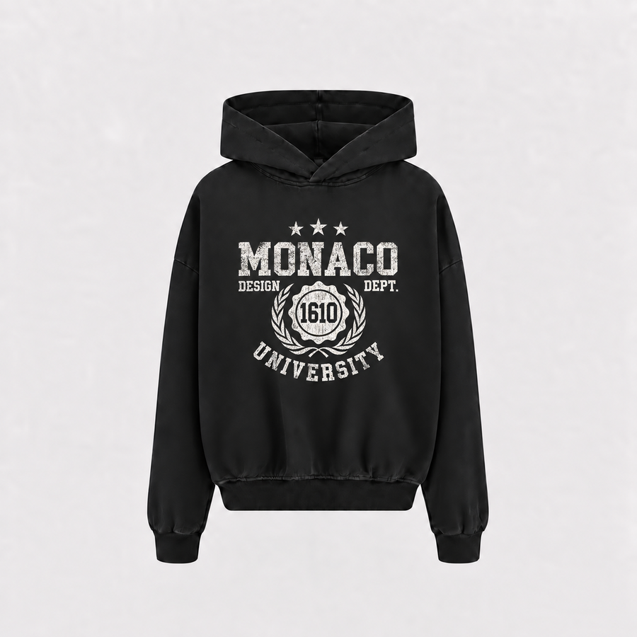 Monaco University Hoodie - Black