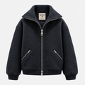 Atelier Wool Zip Jacket — Navy