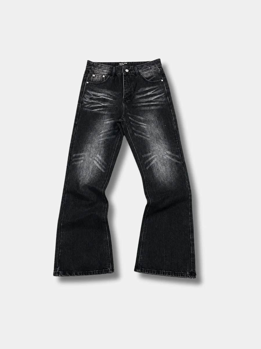 Heavy Wash Black Jeans