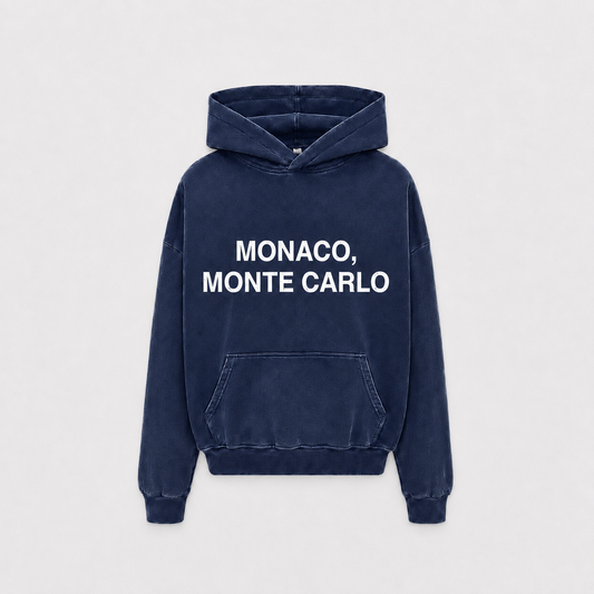 Monaco, Monte Carlo - Navy Blue Hoodie