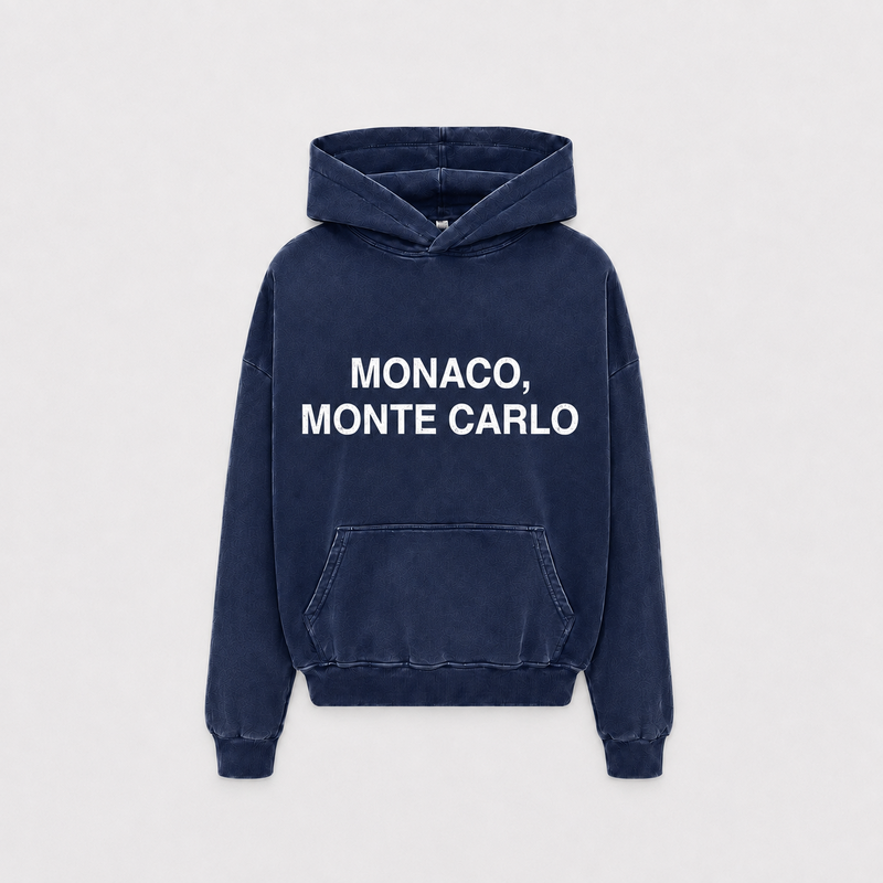 Monaco, Monte Carlo - Navy Blue Hoodie