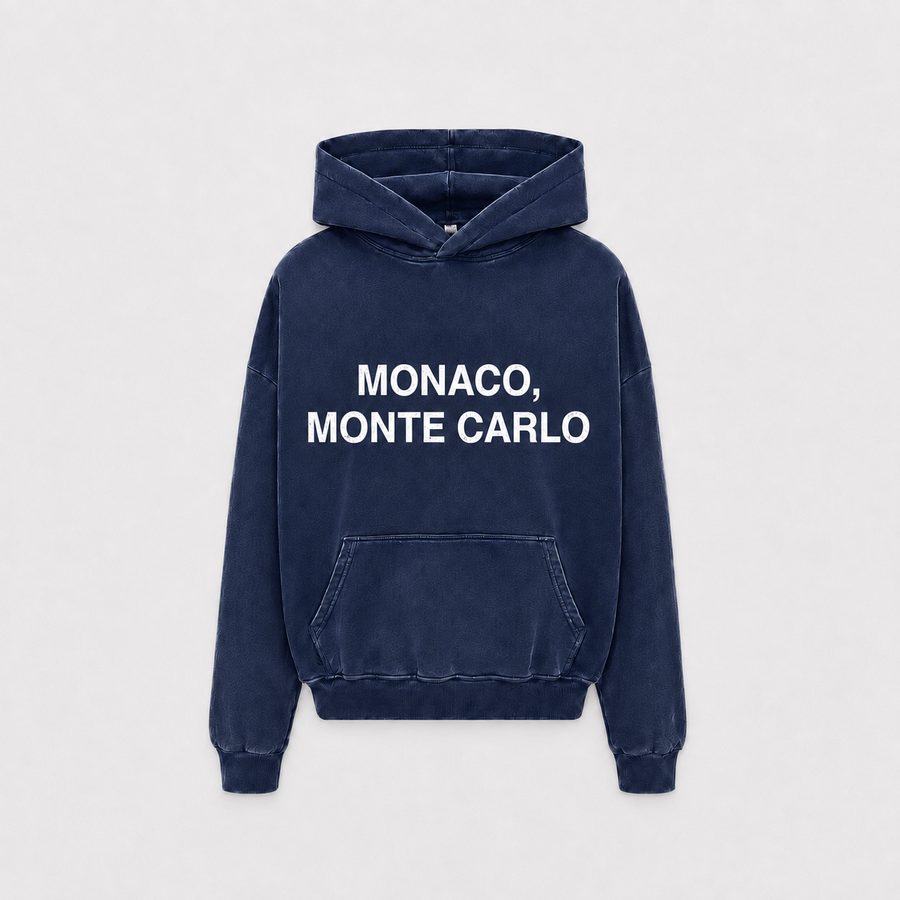 Monaco, Monte Carlo - Navy Blue Hoodie
