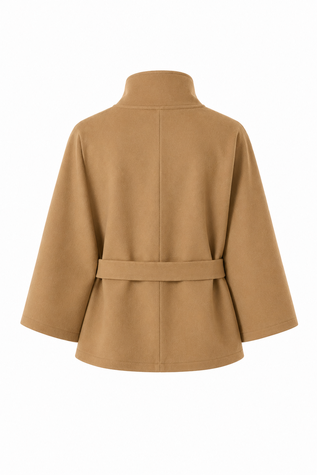 Belted Cape Coat - Beige